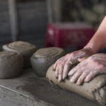 Person Molding Brown Clay